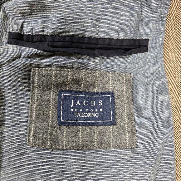 Jachs New York Blazer Mens Size Large Brown Career Formal Preppy Fall Event - Picture 9 of 14